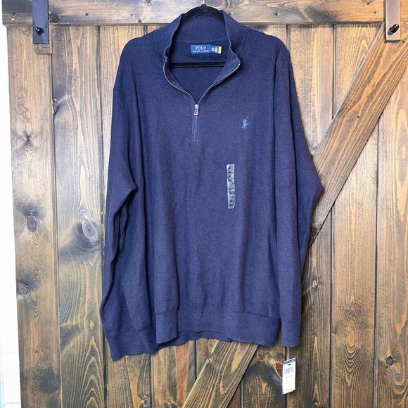 NWT POLO Ralph Lauren 1/4 Zip Sweater Pullover Sweater - Picture 1 of 4